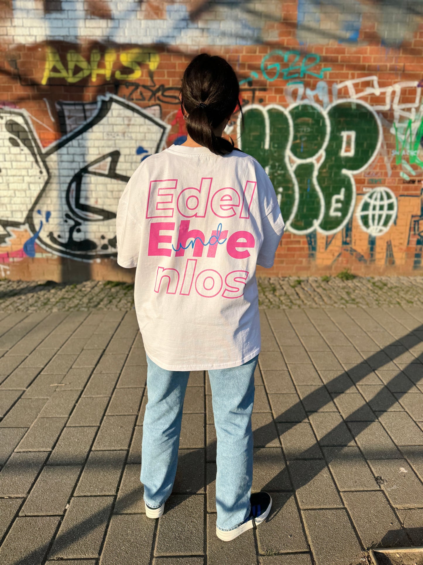 oversized edel&ehrenlos T-Shirt Weiß