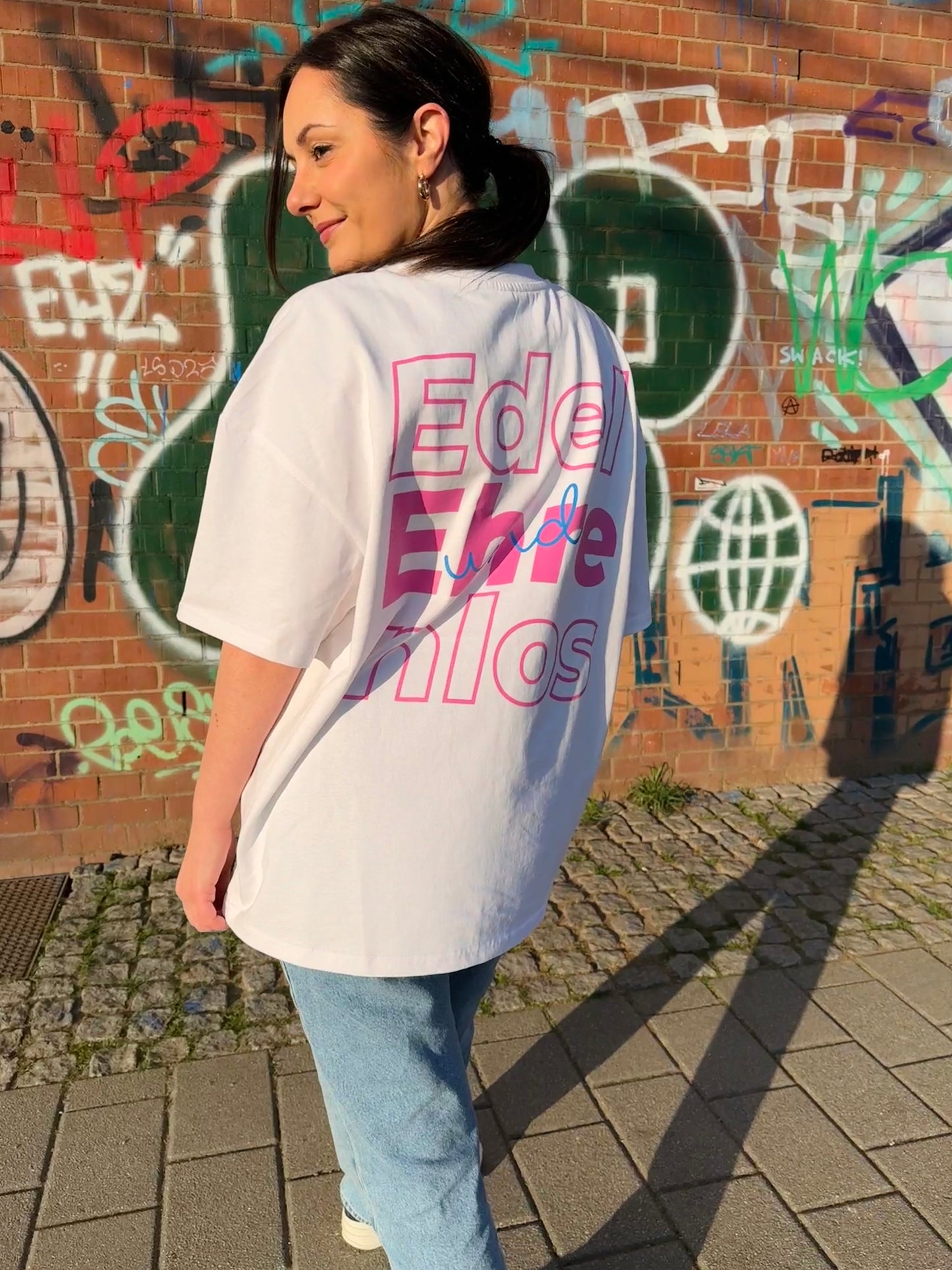 oversized edel&ehrenlos T-Shirt Weiß