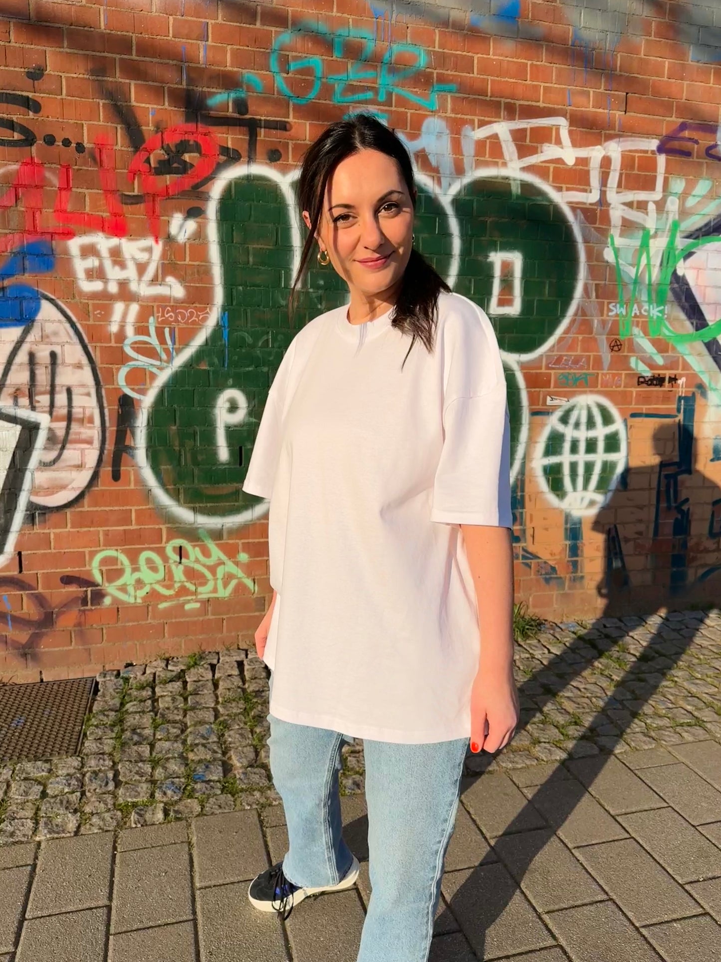 oversized edel&ehrenlos T-Shirt Weiß
