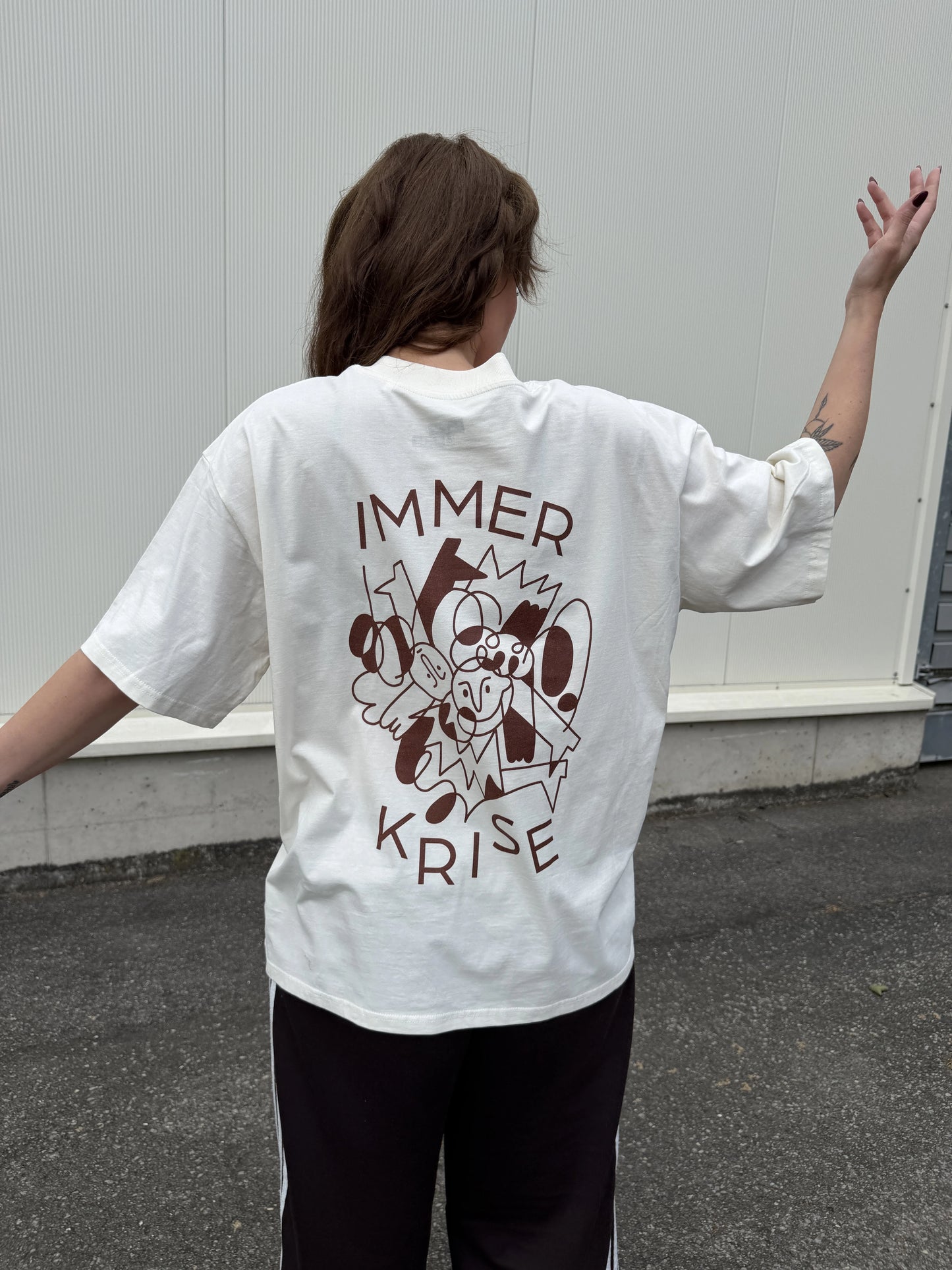 Immer Krise Shirt Creme