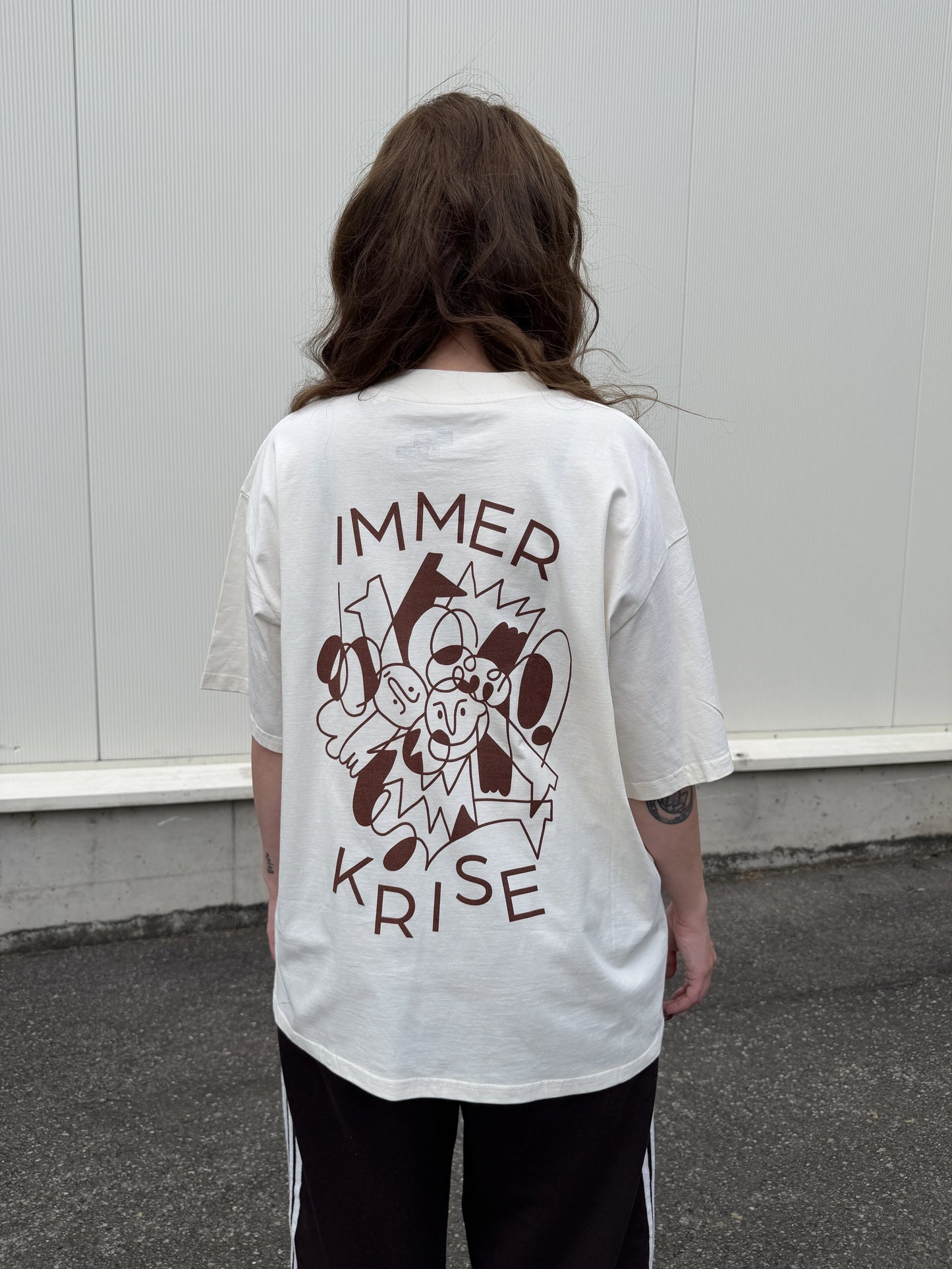 Immer Krise Shirt Creme