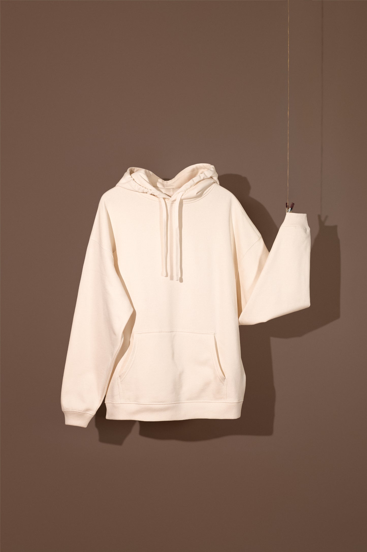Hoodie "Immer Krise" Creme